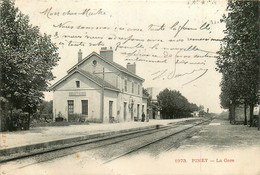 Piney * Vue Sur La Gare Du Village * Ligne Chemin De Fer - Other & Unclassified