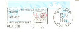 TIMBRE FRANCE VIGNETTE AFFRANCHISSEMENT  OISEAUX DE JUBERT PLAISIR YVELINES 3,00F ENVELOPPE 22X11 - 1990 « Oiseaux De Jubert »