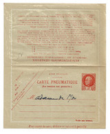 Entier Postal Carte Lettre Pneumatique 3F Orange Pétain Neuf Début De Rédaction Du Destinataire Yv 521 CLPP1 - Pneumatici