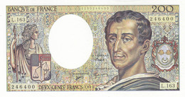 Billet 200 F Montesquieu 1994 FAY 70/2.01 Alph. L.163 - Sans épinglage - 200 F 1981-1994 ''Montesquieu''