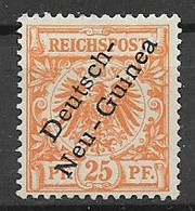 GERMANIA REICH 1896  COLONIA TEDESCA NUOVA GUINEA SOPRASTAMPATI YVERT. 5 MNH SENZA GOMMA VF - Nouvelle-Guinée