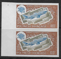 Polynésie  Paire P.A. 97 NON DENTELE * * - Cote : ? - Imperforates, Proofs & Errors