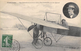 28-CHATEAUDUN- FÊTE D'AVIATION DU 14 JUILLET 1912 ( RENE BARRIER ) SUR SON APPAREIL - Chateaudun