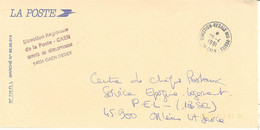 Lettre LA POSTE Franchise Direction Régionale Des POSTES  14  CAEN  Lettre La Poste  Ob 26 4 1991 - 1961-....