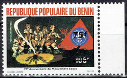BENIN 1984 MICHEL Mi 373 - 75F / 200F- SCOUT SCOUTING SCOUTISME ANNIV - OVERPRINT OVERPRINTED SURCHARGE SURCHARGED - MNH - Bénin – Dahomey (1960-...)