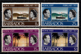 BARBADOS - 1975 - Royal Visit, Feb. 1975 - MNH - Barbados (1966-...)
