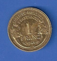 FRANCE - 1 FRANC MORLON 1940 - 1 Franc