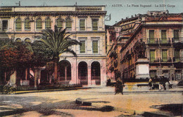 CPA - ALGERIE - ALGER - La Place Bugeaud - Le XIXè Corps - Colorisée - Collection Idéale - Algiers