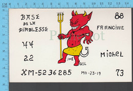 QSL - Base Et Mobile :La Diablesse -  P.  Quebec - CB - CB-Funk