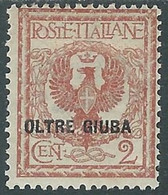 1925 OLTRE GIUBA AQUILA 2 CENT MH * - RF26-9 - Oltre Giuba