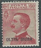 1925 OLTRE GIUBA EFFIGIE 60 CENT MH * - RF36-5 - Oltre Giuba