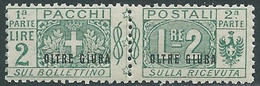 1925 OLTRE GIUBA PACCHI POSTALI 2 LIRE MNH ** - RF46-2 - Oltre Giuba