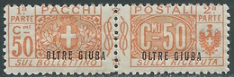 1925 OLTRE GIUBA PACCHI POSTALI 50 CENT MNH ** - RF46-2 - Oltre Giuba