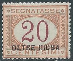 1925 OLTRE GIUBA SEGNATASSE 20 CENT MNH ** - RF37 - Oltre Giuba