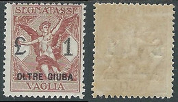 1925 OLTRE GIUBA SEGNATASSE PER VAGLIA 1 LIRA MH * - E201 - Oltre Giuba