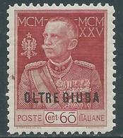 1925-26 OLTRE GIUBA GIUBILEO 60 CENT D. 11 MNH ** - RF35-2 - Oltre Giuba