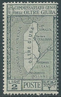 1926 OLTRE GIUBA ANNESSIONE 2 LIRE MNH ** - RF21-7 - Oltre Giuba