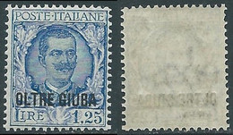 1926 OLTRE GIUBA FLOREALE 1,25 LIRE MNH ** - E201 - Oltre Giuba