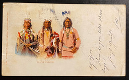 AK Litho Apache Warriors Gestempelt/o New York 1904 Nach Fuerth I. Bayern - Native Americans