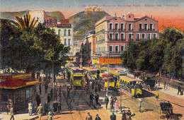 CPA - ALGERIE - Oran - Place Du Maréchal Foch Station Des Tramways - Animée - Transport -  Colorisée - Oran