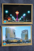 Modern POSTCARD - Kazakhstan. Astana Capital. Modern Architecture - 2 PCs Lot 2000s - Kazakhstan