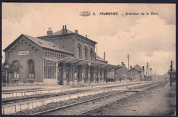 +++ CPA - FRAMERIES - Intérieur De La Gare  // - Frameries