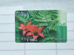 China-(XZ-ZNGH-cz42)-FLOWERS-(31)-(891000100001601630)-(100+5units)(1card)(31.12.2007)(tirage-10.000)+1card Prepiad Free - Blumen