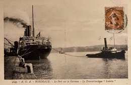 Bordeaux - Le Pont Sur La Garonne - Le Bateau Paquebot Transatlantique LUTETIA - Remorqueur - Bordeaux