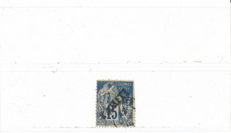 Polynésie Française - Tahiti Timbre Type Alphée Dubois N° 12 Oblitéré Papeete 12 Octobre 1894 (retaillé Bord Droit Haut) - Oblitérés