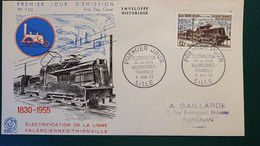 FRANCE 1955 - YT 1024 -  Electrification De La Ligne Valencienne-Thionville - 1950-1959