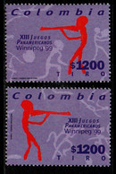 09A- KOLUMBIEN - 1999 - MI#:2128,33 -MNH- SHOOTING- XIII PANAMERICAN GAMES, WINNIPEG'99- SPORTS - Colombia