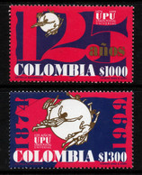 10- KOLUMBIEN - 1999 - MI#:2137-38 -MNH- UPU 125 YEARS - Colombia