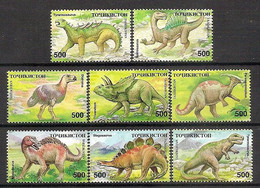 Tajikistan 1994●Prehistoric Animals●●Prähistorische Tiere /Mi50-57 MNH - Tajikistan
