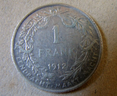 Monnaie. 83. Albert Ier. 1 Frank. 1912 Fl - 1 Franc