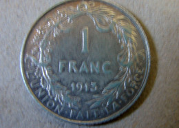 Monnaie. 85. Albert Ier. 1 Franc. 1913 Fr - 1 Franc
