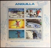 Anguilla 1980 Winter Olympics Minisheet MNH - Anguilla (1968-...)