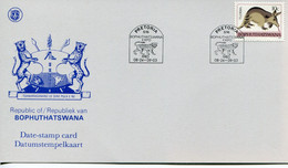 South Africa Bophuthatswana - Date-stamp Card - Stempelkarte - Pretoria EXPO, Leopard - Bophuthatswana