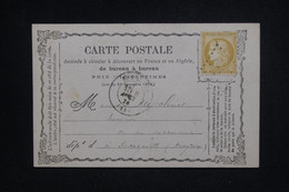 FRANCE - Cérès 15c Sur Carte Précurseur Pour Decazeville En 1874 - L 128424 - Vorläufer