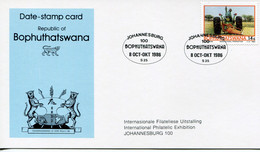 South Africa Bophuthatswana - Date-stamp Card - Stempelkarte - Stamp Exhibition, Johannesburg, - Bophuthatswana