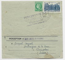 MAZELIN 2FR +10FR LUXEMBOURG N°760 LETTRE PERFECTION ST JULIEN HAUTE SAVOIE 1949 POUR GENEVE FRONTALIER RARE - 1945-47 Cérès Van Mazelin