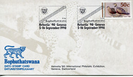 South Africa Bophuthatswana - Date-stamp Card - Stempelkarte - Flag - Bophuthatswana