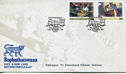 South Africa Bophuthatswana - Date-stamp Card - Stempelkarte - Locomotive, Railway - Bophuthatswana