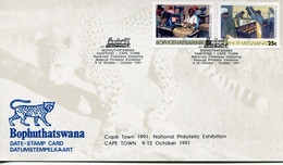 South Africa Bophuthatswana - Date-stamp Card - Stempelkarte - Locomotive, Railway - Bophuthatswana