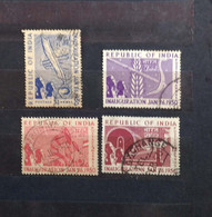 INDIA 1950 INAUGURATION OF THE REPUBLIC 4v SET USED - Usati