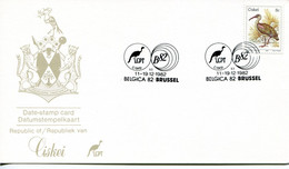 South Africa Ciskei - Date-stamp Card - Stempelkarte - Stylized Bird - Stamp Exhibition, Belgica Brussel - Ciskei