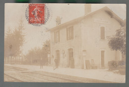 CP - 16 - Paizay-Naudouin - La Gare - Carte Photo Voyagée Le 20/02/1913 - Other & Unclassified