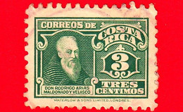 COSTA RICA - Usato - 1934 - Rodrigo Arias Maldona Y Velasco - 3 - Costa Rica