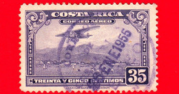 COSTA RICA - Usato - 1952 - Aereo Sull'aeroporto Di La Sabana, San Jose - 35 - P. Aerea - Costa Rica
