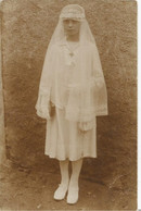 Jeune Fille Communiante  ( Photo Carte  The - Communion