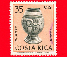 COSTA RICA - Usato - 1963 - Arte Antica - Pentola Ovale - 35 P. Aerea - Costa Rica